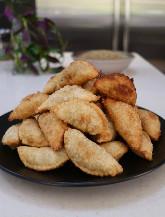 السمبوسك بالخضار واللحم veggie samosa with meat